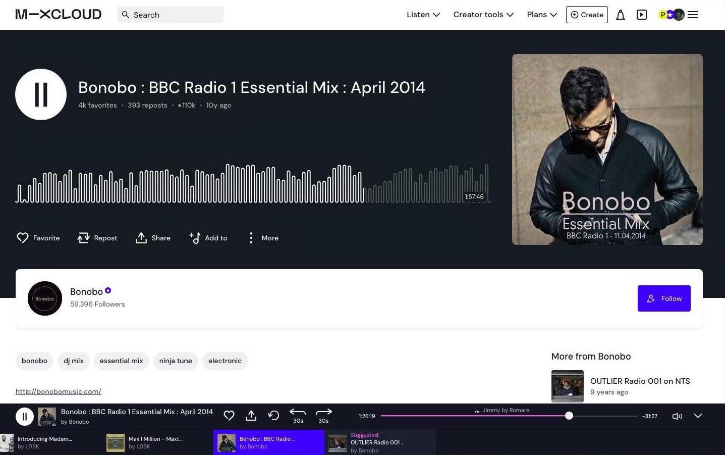 Mixcloud Screenshot